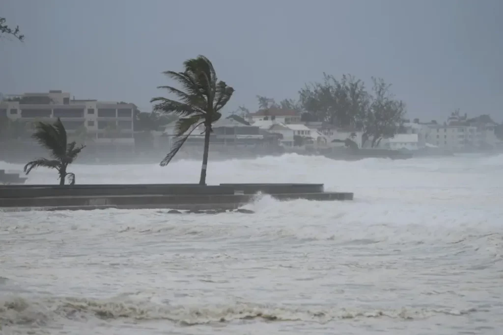 Hurricane Beryl over Jamaca. July 2024.